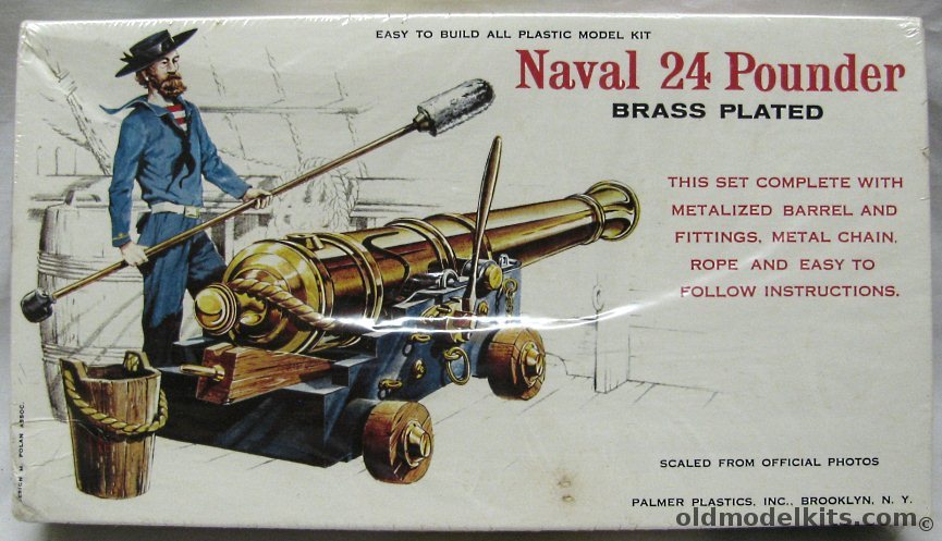 Palmer 1/24 Naval 24 Pound Cannon Brass Plated, 27-130 plastic model kit